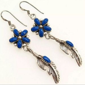 Blue Lapis handcrafted Native American Earrings